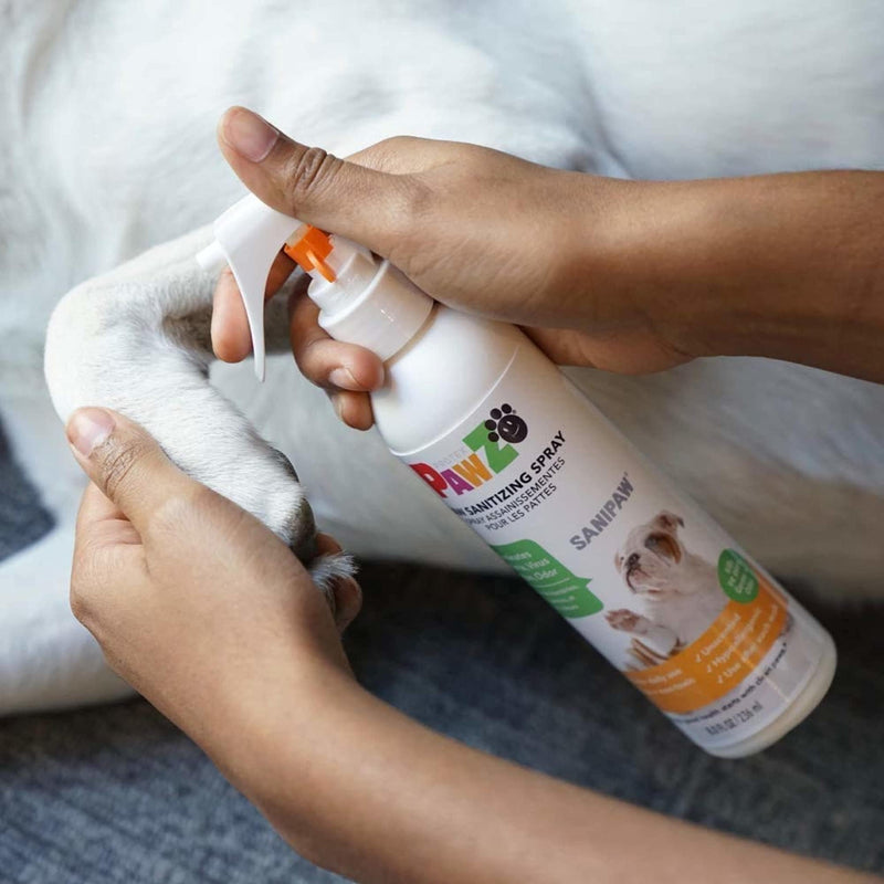PawZ SaniPaw Dog Paw Cleaner and Odor Eliminator Spray, 8 Oz Paw Sanitizer and Dog Repellent Spray, 1 Pack 1 Count (Pack of 1) - NewNest Australia