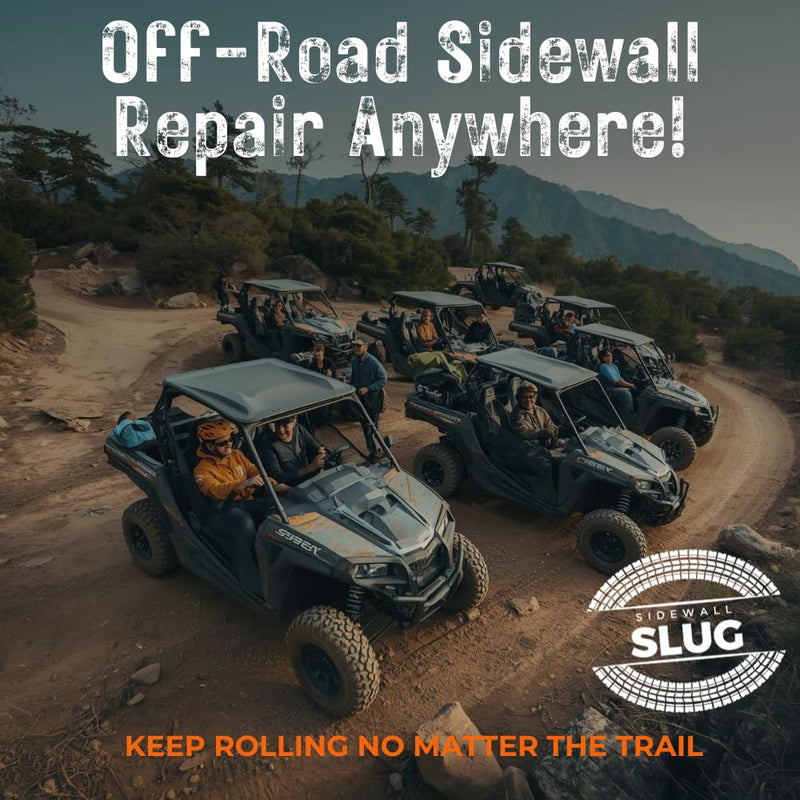 Sidewall Slug Tire Repair Kit Official – Emergency Sidewall Plug for ATV, UTV, Lawn Mower, Golf Cart, and Snow Blower Tires – Heavy-Duty Off-Road Tire Fix – Made in USA 1