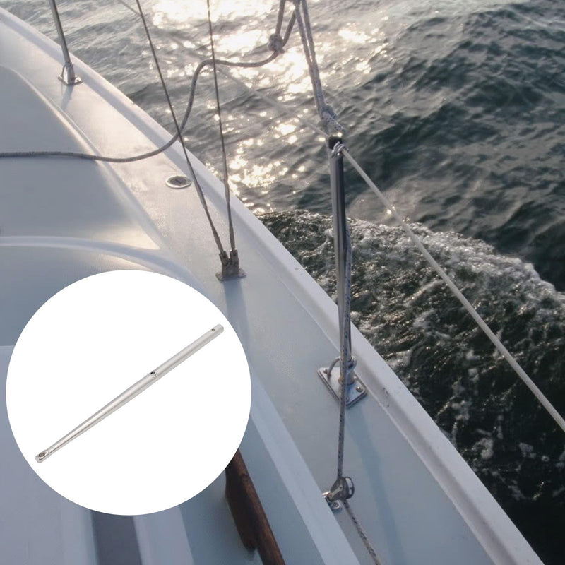 banapoy Boat Stanchion Tube, 610mm Boat Safety Lifeline Netting Stanchion Pole Stainless Steel Stanchion Pole, Safety Guardrail Tube for Marine Boat Ship