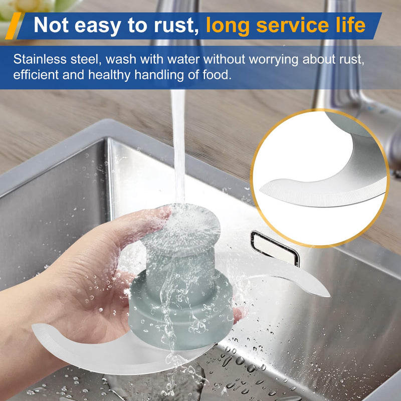 27055 S Smooth Blade Compatible with robot coupe Commercial Food Processor, Replacement for R101, R2, R2N, R2B, R2U, R301, R401，Stainless Steel Blade with Pitch, 1 Year Warranty