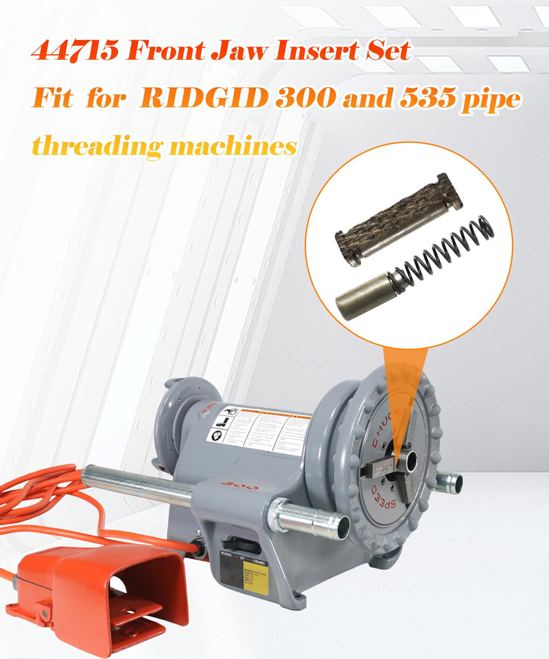 2 Set 44715 Front Jaw Insert Set Fits For RIDGID 300 And 535 Pipe Threading Machines
