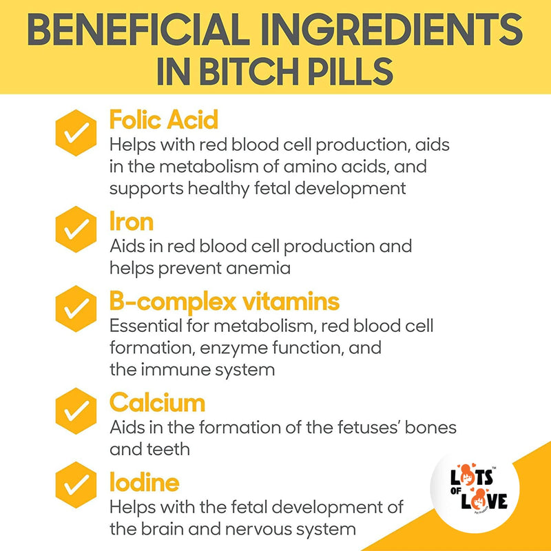 Bitch Pills - Prenatal Vitamins for Dogs (Thomas Pet Earlier) - 120 Tablets - PawsPlanet Australia