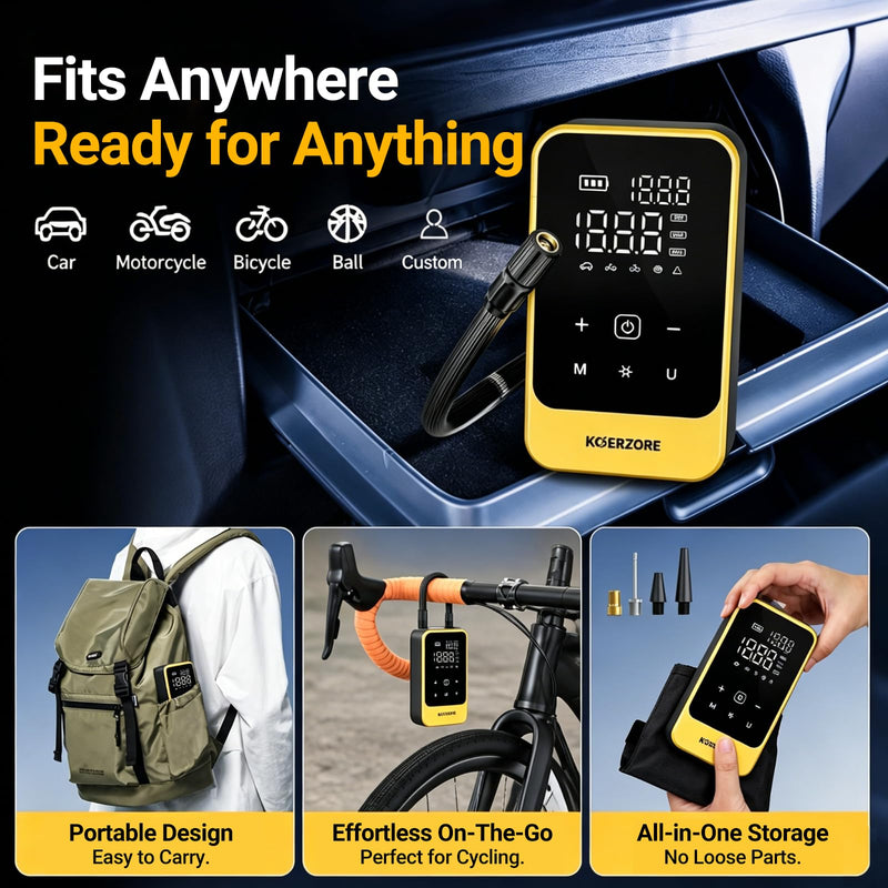 Tire Inflator Portable Air Compressor,150 PSI Cordless Air Pump