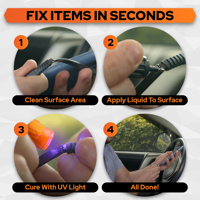 Bondic UV Liquid Plastic Welder, Super Glue, Cures Quickly, UV Resin Kit with Light for Home, Plastic, Jewelry (LED Light & Liquid Cartridge in a Tin Case) No Size