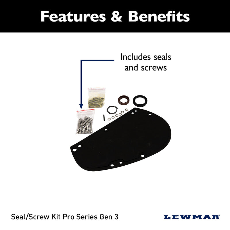 Lewmar 3rd Generation Pro-Series Seal/Screw Kit, Chain Counters Use 3 Wire Shielded Cables to Meet EN 60945 EMC Requirements - 2020201011