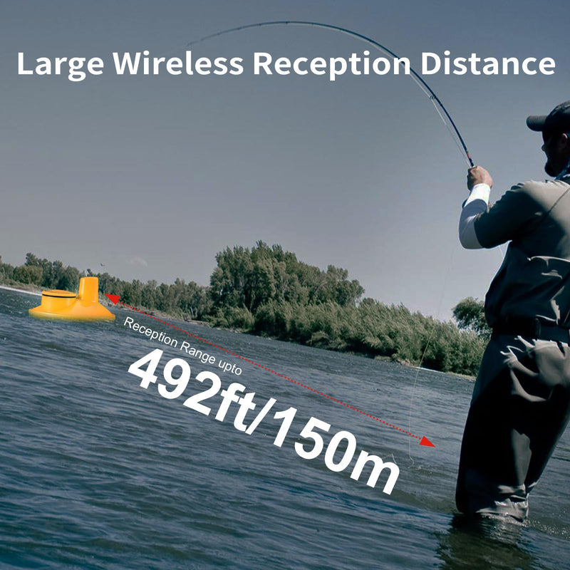 LUCKY Kayak Portable Fish Depth Finder for Boats and Bank | Wireless Handheld Fish Finders with Transducer Castable Fishing Sonar for Pole Freshwater Saltwater Fishing