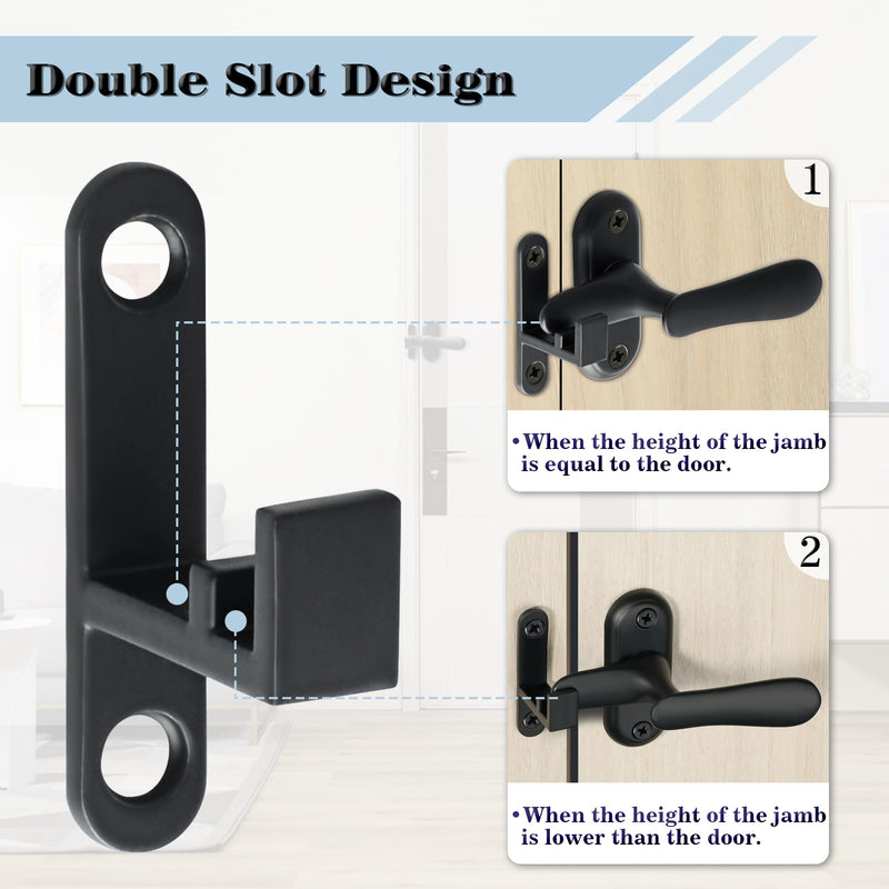 Alise Flip Latch Lock, 360 Degree Swinging Gate Latches Door Lock, SUS304 Stainless Steel Gate Hardware for Gate Sliding Door Cabinet Window, Matte Black Large Size