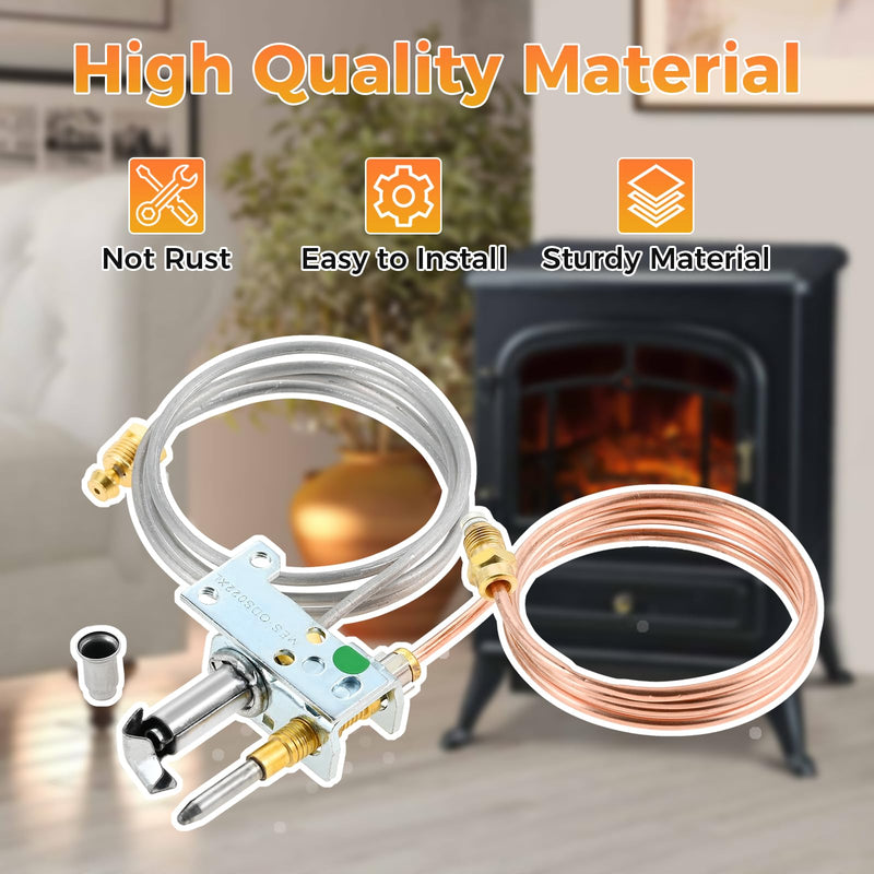 Natural Gas and LP Pilot Burner Compatible with Rebertshaw Model HPC-102-36
