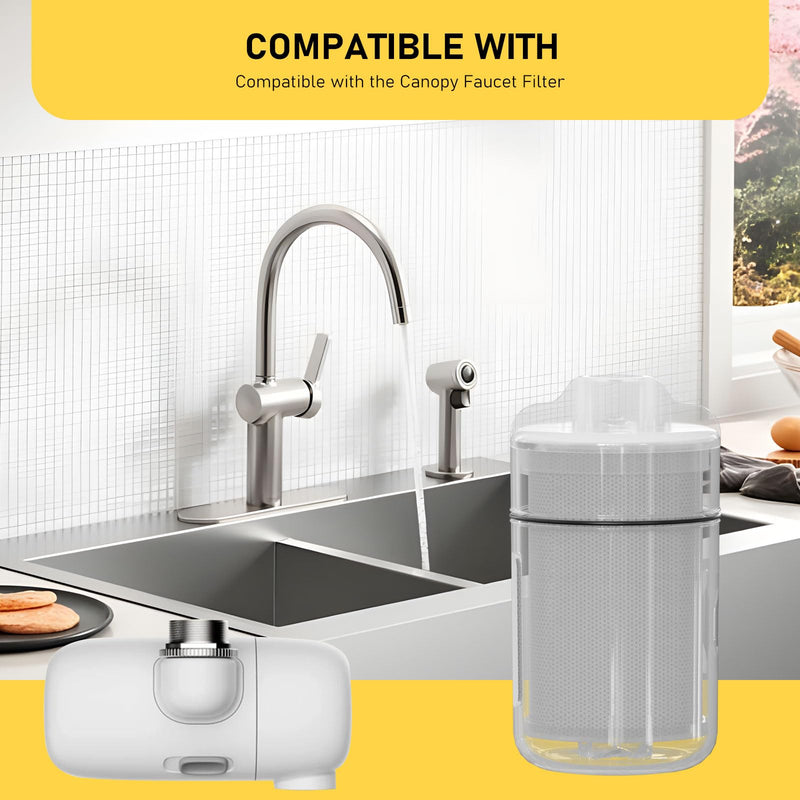 Faucet Water Filter Replacement Cartridge Bundle Compatible with All Canopy Faucet 2 Pack
