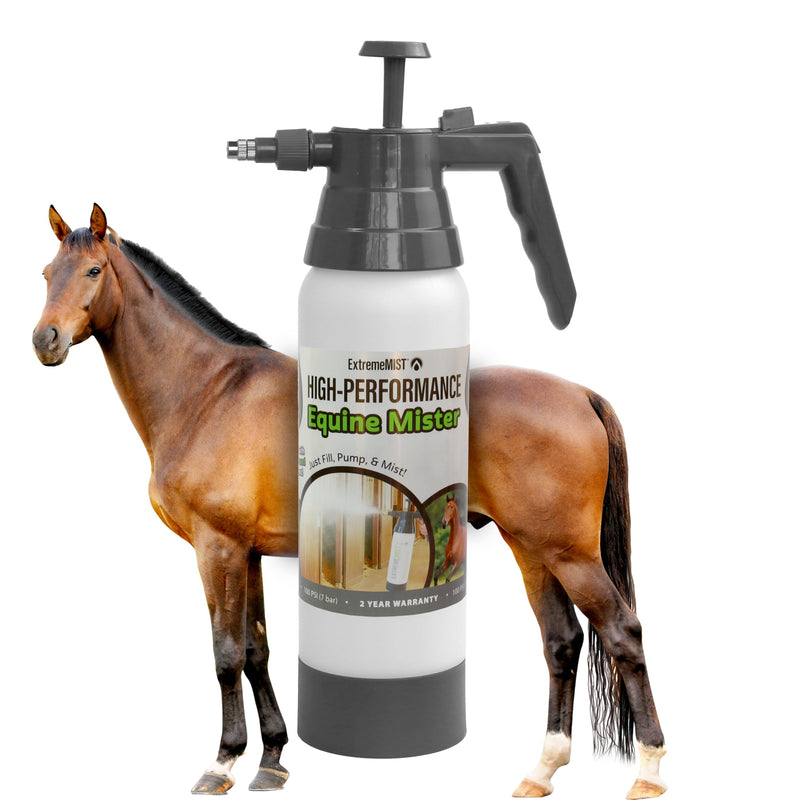 ExtremeMIST Water Based Fly Sprays High-Performance Equine Mister, Handheld Pump Sprayer, Portable Stable Sprayer Bottle for Horses, Continuous Hi-Pressure Ultra-Fine Mist, for Horse Grooming, 32 Oz 32oz