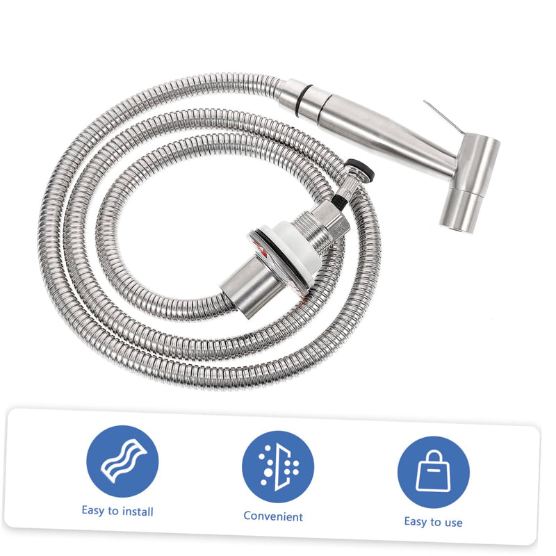 AngoilySink Side Sprayer, Stainless Steel Sink Spray Braces Kit, Sink Hose Faucet Hose Sprayer Replacement Handheld Sprayer Kit Kitchen Faucet Sprayer Sink Pull out Spray Head Supplies Nozzle