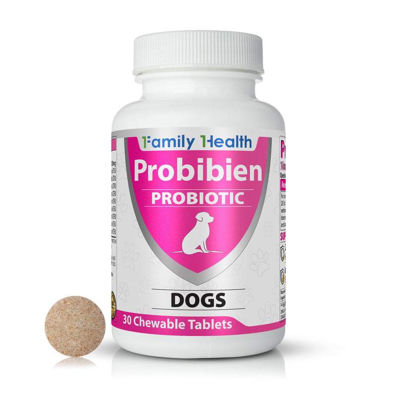 Probiotic for Dogs, 18 Billion CFUs +1 Gram of Fiber - 9 Native Gut Strains, Probiotic and Prebiotic Veterinary Supplement, Chew Tablets for Diarrhea, Gut Health and Immune Health.