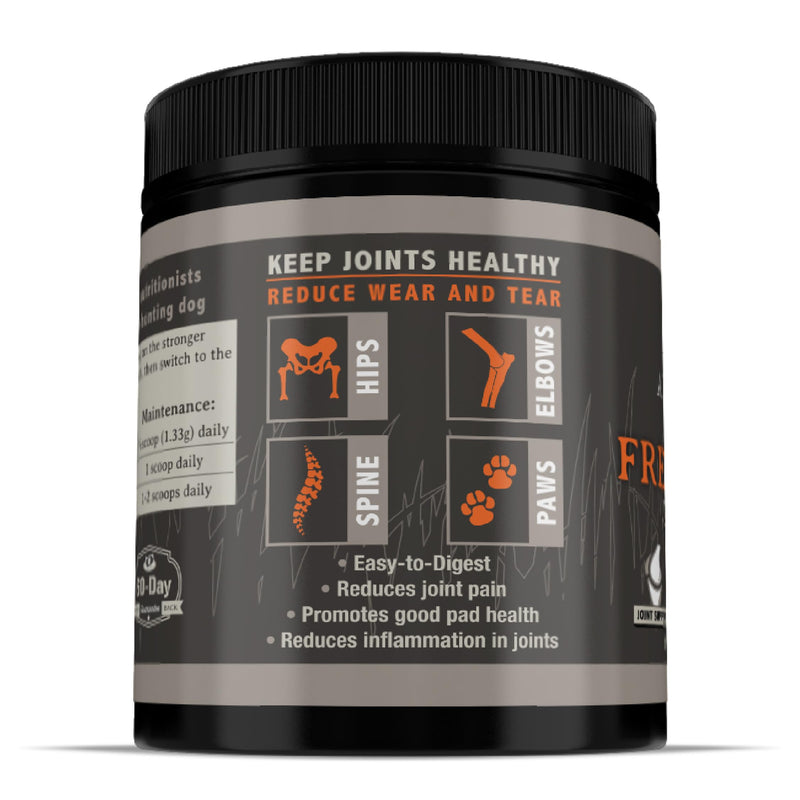 Free Range Joint Health Enhancer Supplement Powder for Dogs by Alpha Dog Nutrition - Premium Dog Arthritis Vitamins to Care for Joints - Contains Glucosamine, Chondroitin, MSM, Vitamin E, & More - PawsPlanet Australia