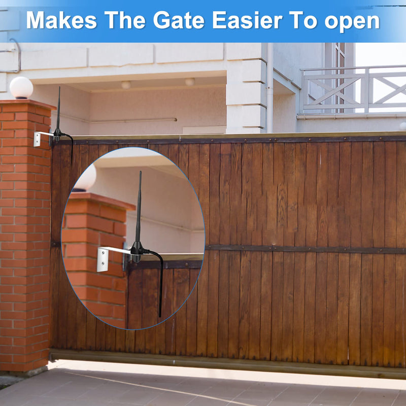 Smart Gate Door Opener Antenna 433.92 MHz Long Range Receiver 10 feet Low Loss Cable Antenna Compatible with All Series Lifemaster GTO Mighty Mule Gate Opener