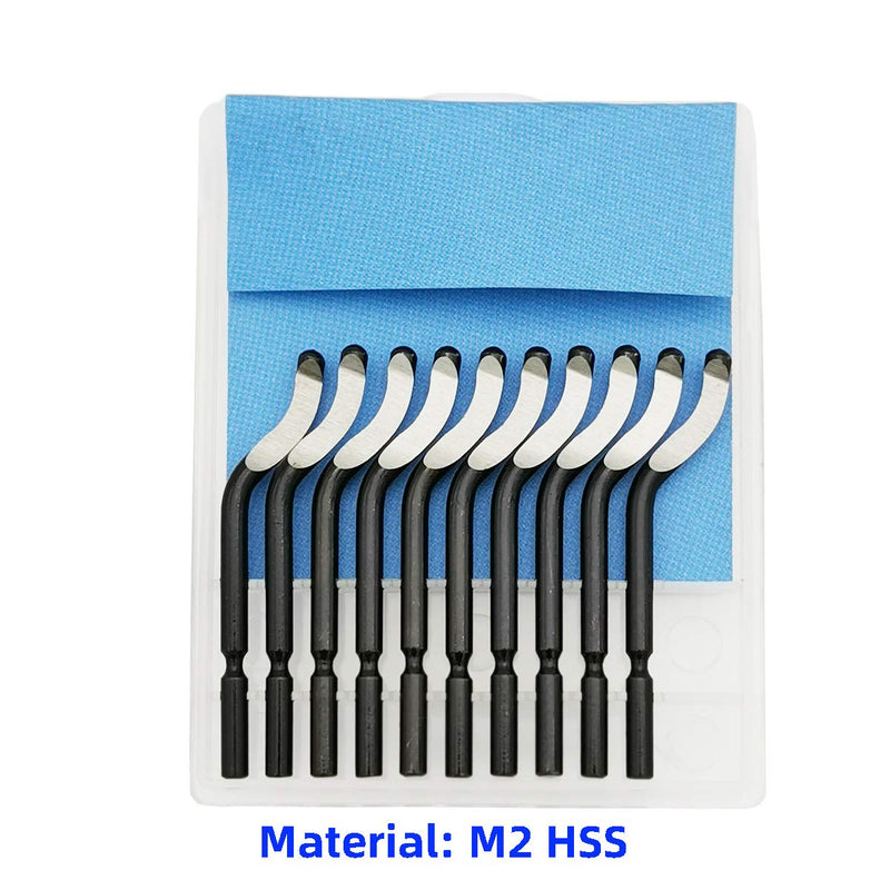 Deburring Tools Kit,Swivel Head Deburring Tool,Removing Burr for Metal Aluminum, Copper, Brass,PVC,Resin and Plastic Pipes,Tubes,with Extra 10 HSS Blades DeburringTool_10blades