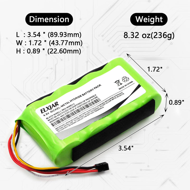 (2-Pack) 4.8V 3500mAh Ni-MH Batteries Replacement for Fluke Scopemeter 120 Series, 123, 123S, Fluke 43, BP120, B11483