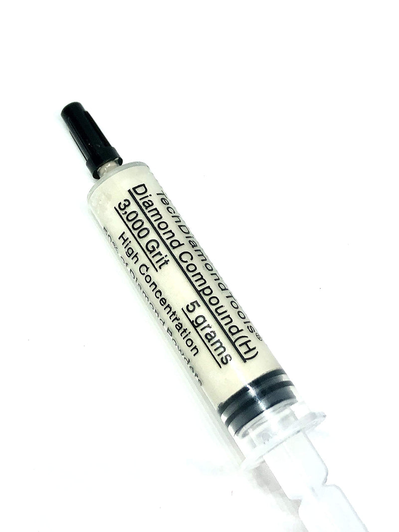 TechDiamondTools Diamond Polishing Compound Polishing Paste USA Made 3,000 Grit 3-6 Microns for Marble Glass Metal Rock Jewelry Resin Silver Chrome Gemstone with High Concentration of Diamond Powder 3,000 grit / 3 - 6 microns