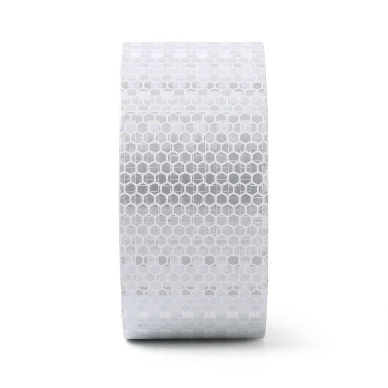 Reflective Tape White 2IN X 30FT Outdoor White High Visibility Conspicuity Safety Tape, Reflector Tape Caution Reflector for Trailers, Bikes, Cars 1