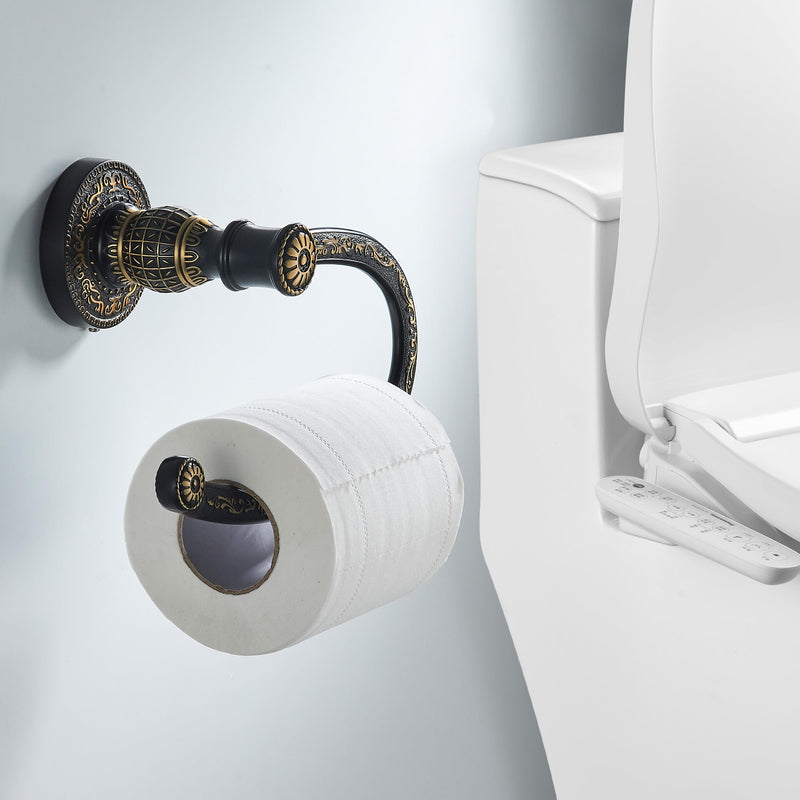 Vintage Style Antique Toilet Roll Paper Holder Retro Tissue Holder Wall Mounted Bathroom Hardware Antique Black-toilet Paper Holder