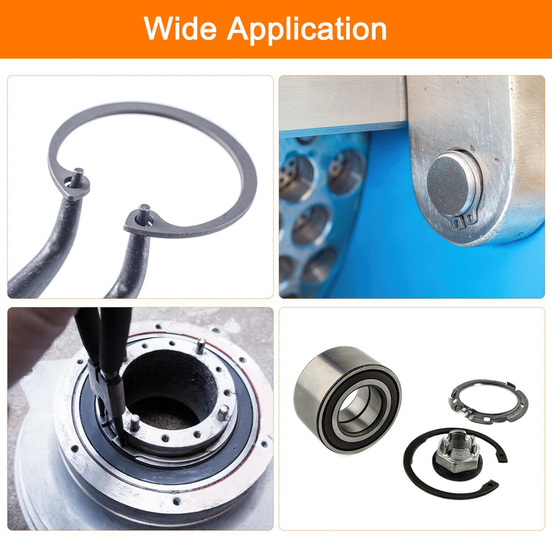 uxcell 100Pcs 18mm Internal Retaining Ring Circlip, 304 Stainless Steel Internal Circlip Snap Rings C-Clips for Grooved Shafts Studs, Silver Tone 100