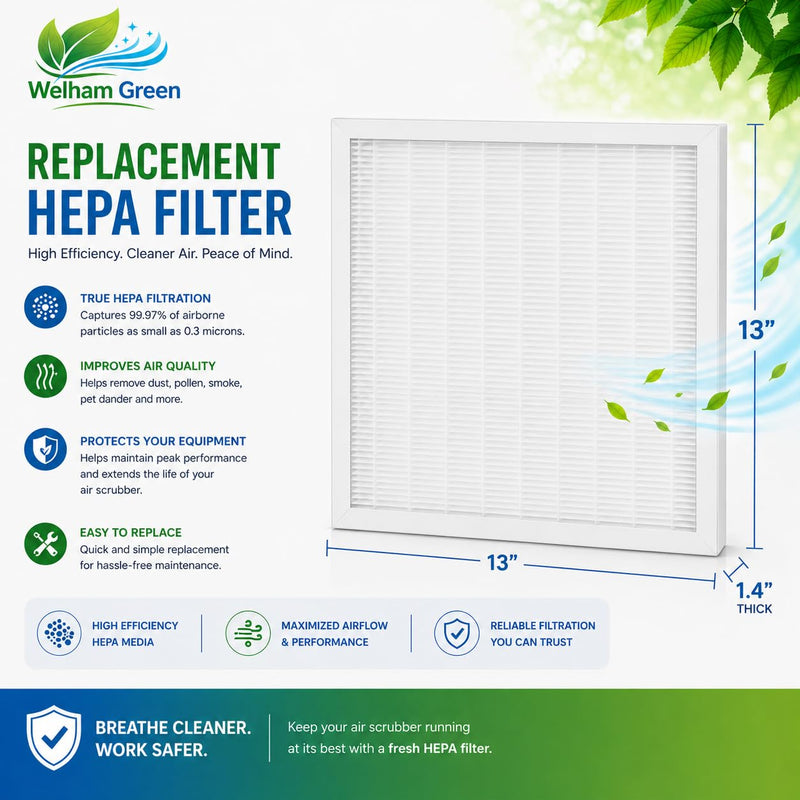 Replacement HEPA Filter Compatible with Xpower Pro Clean X-2480A & X-2580 & X-2700 Mini Air Scrubbers - Premium Replacement True HEPA filter