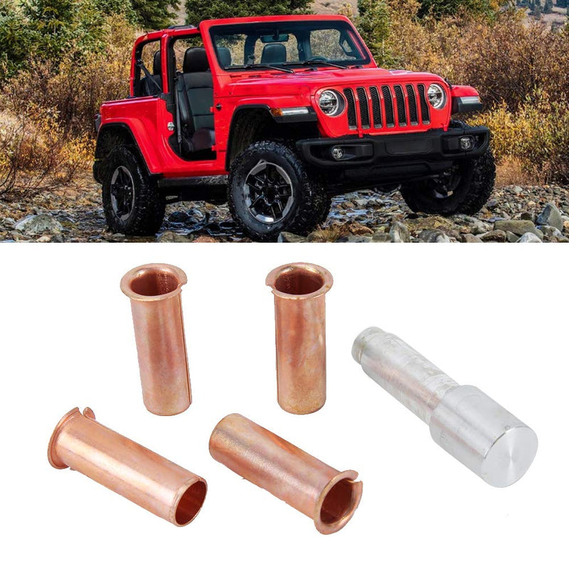 Door Hinge Pin Pins Liners Bushings Kit with Removal Tool Door Bushing Removal Tool Hinge Liners Replacement for Wrangler 2007-2018 (2-Door)