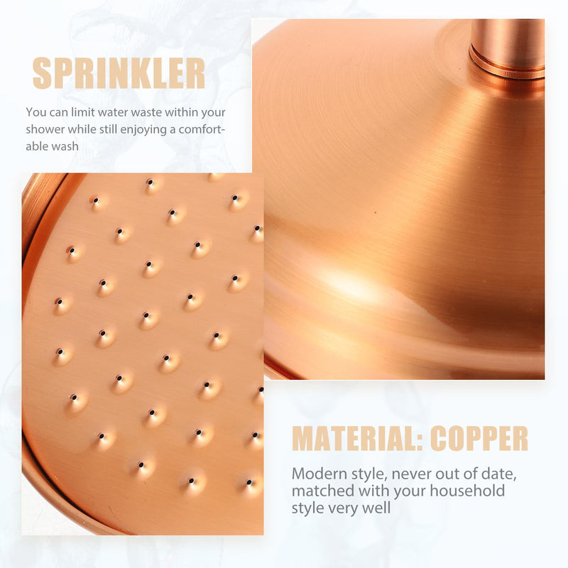 Copper Shower Head High Pressure Rain Shower Head Bath Rainfall Sprinkler Nozzle Replacement for Bathroom
