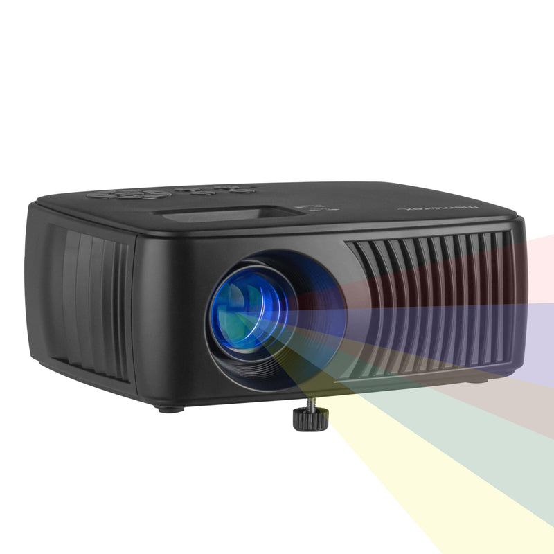 Memorex MX-PJS100 | Bluetooth Projector with 100” Screen | HDMI/USB/AV Inputs | 90 ANSI Lumens, Built-In Speaker, and Wireless Audio Streaming