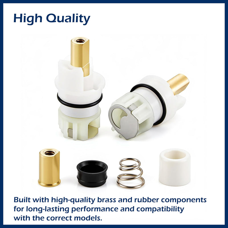 RP25513 Faucet Stem Assembly Replacement Kit – Compatible with Delta Two Handle Faucets – Includes 6 Sets with RP4993 Seats and Springs for Bathroom, Kitchen, Sink and Bathtub Repair