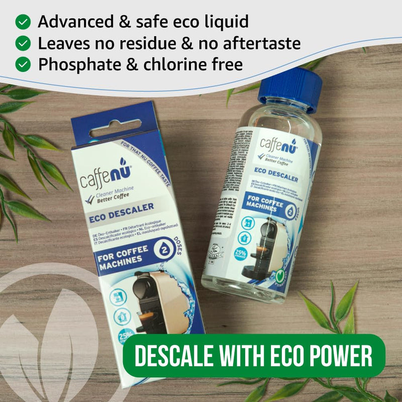 Caffenu Complete Coffee Machine Care Bundle - Descaling Solution & Cleaning Pods Set