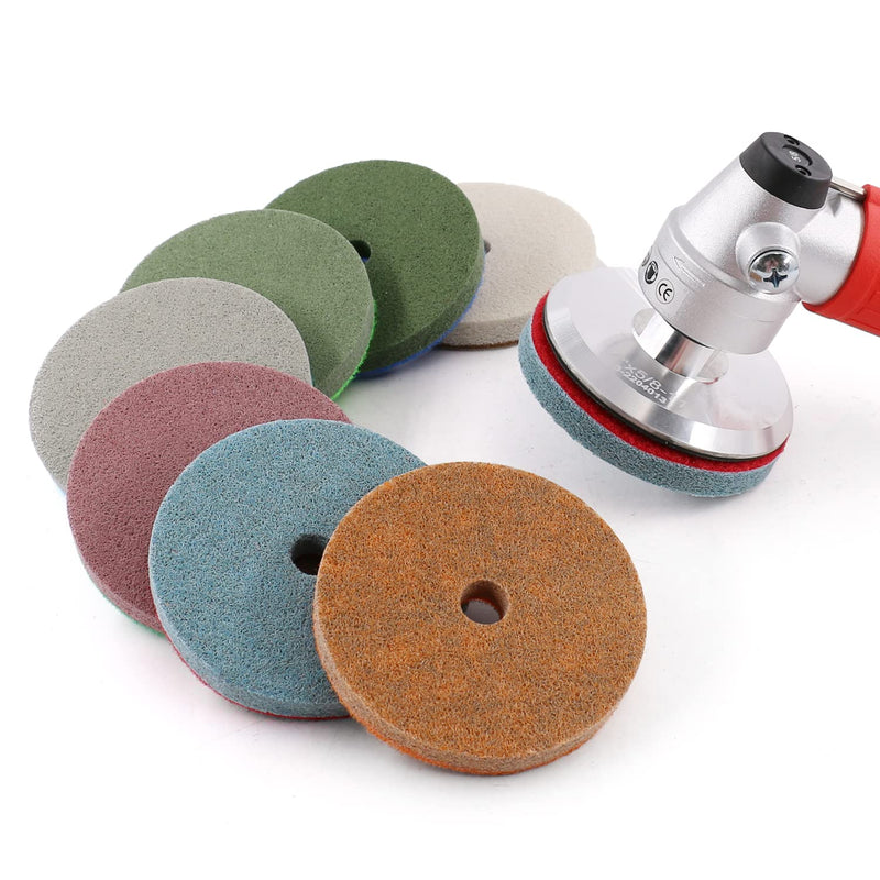 4 Inch Polishing Pads for Polishing Wet Using Stone Buff Granite Marble Polishing Pads 7pcs/Set