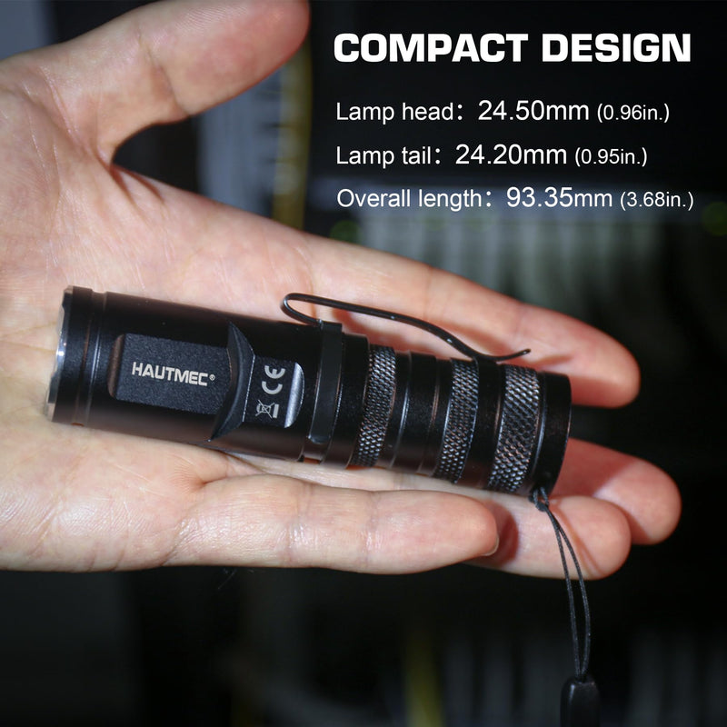 HAUTMEC 1400 Lumen Rechargeable Flashlights LED EDC Flashlight with 90 Degree Flashlight Swivel Head 5 Modes Pocket Flashlights Magnetic Base for Camping, Working, Outdoor, Hiking, Emergency Pro Swivel Flashlights