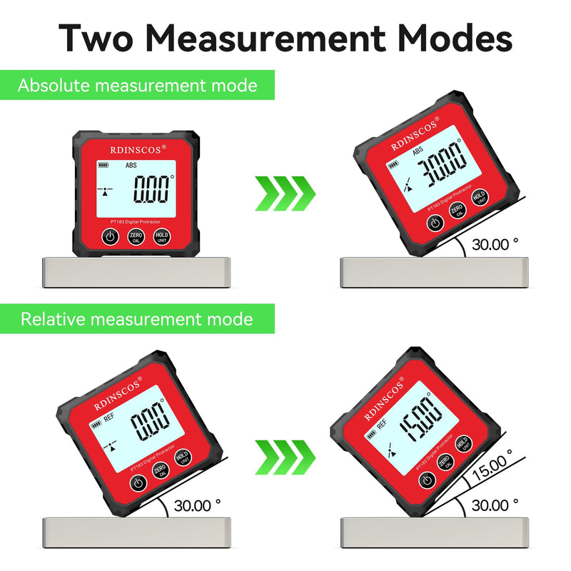 Rechargeable Digital Angle Finder Magnetic Table Saw Angle Finder Tool - Digital Inclinometer -4 of 90 Degree Finder Angle Cube Digital Protractor Bevel Gauge for Woodworking Micro Jig (PT183) PT183 - NewNest Australia