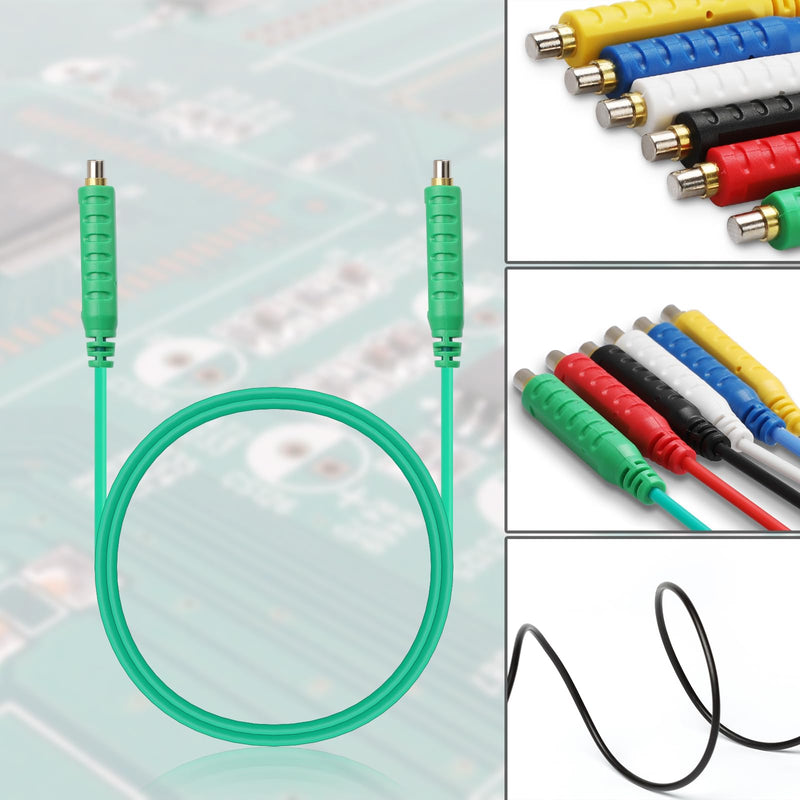 Sumnacon Magnetic Jumper Wires 6 Pcs Silicone Soft Flexible Magnetic Jumper Test Leads for Testing 30VAC 5A 20AWG Jumper Test Wires for HVAC Professional Jumper Cables for Thermostats,Sensors