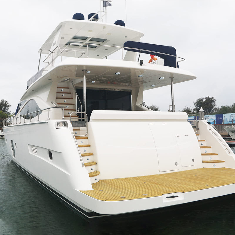 LED Marine Boat Courtesy Lights with RGBW Waterproof Stainless Steel Flush Mounting 12 Volts One Piece 2.76 Inches