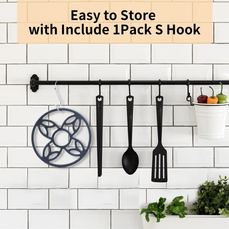2Pack Cast Iron Gas Stove Ring Reducer Trivet for Gas Hob, Work Support Gas Ring Reducer for Stove, Hot Pot Stand for Kitchen Cooktop 7.48inch