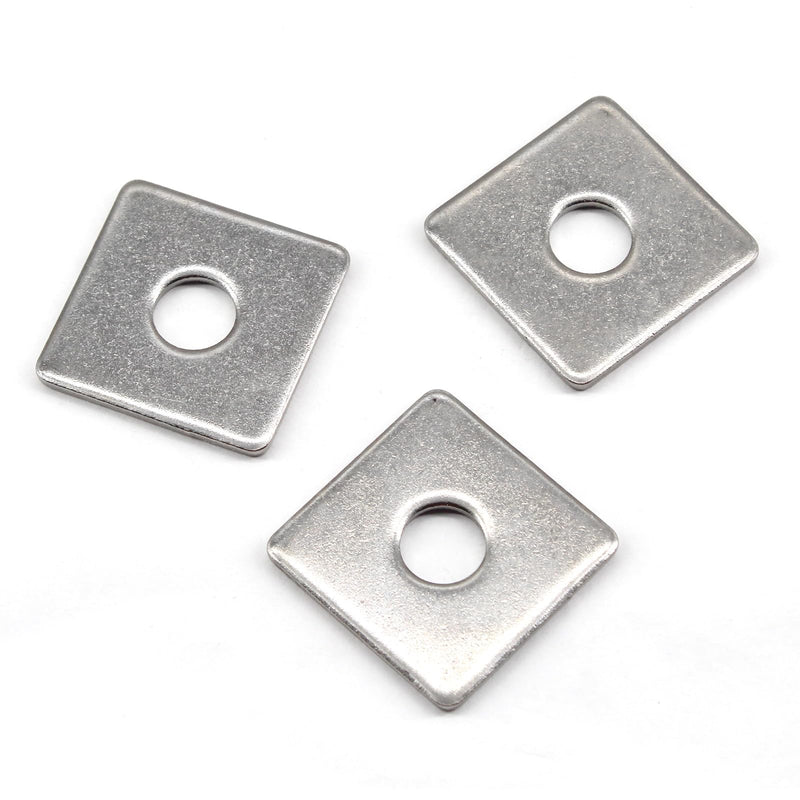 (100 Pieces) M3x10x10x1mm Square Washer 304 Stainless Steel Flat Pad Gasket Square Plate Fastener