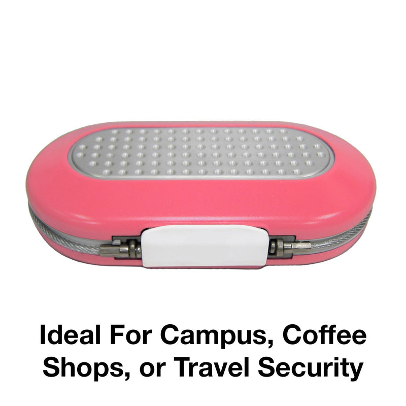 Master Lock Pink Portable Small Lock Box, Set Your Own Lock Combination Portable Safe, Personal Travel Safe for Phone, Passport, Money, ‎5900DPNK