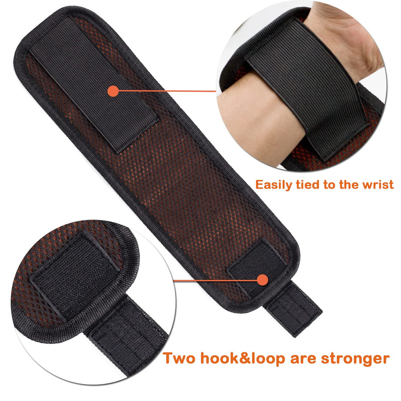 Magnetic Wristband for Tools Holder Wrist Magnets 15 Magnets for Carpenter DIY Handyman Compatible with Screws Nails Drilling Bits Woodworking Tools for Men Gifts for Men