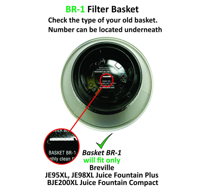 Breville BR-1 Mesh Filter Basket for JE95XL, JE98XL, BJE200XL Juicers