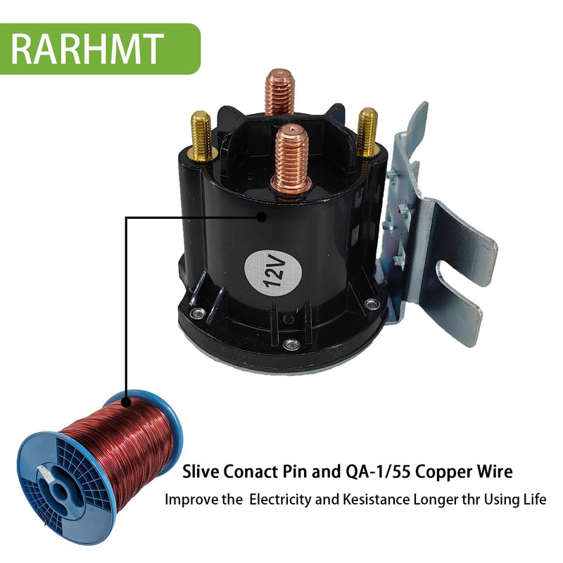 12V Starter Solenoid Relay Switch 4 Terminal 150A Continuous/800A Inrush – Replaces 684-1251-212, 684-1261-212, 634-1261-212 PowerSeal DC Contactor (Intermittent Duty, Includes Hardware)