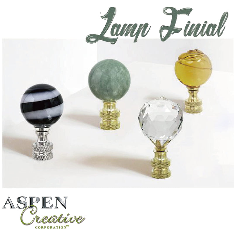 Aspen Creative 24034-11 Finial Lighting & Lamp Accessory, 1 Pack, Yellow Spiral
