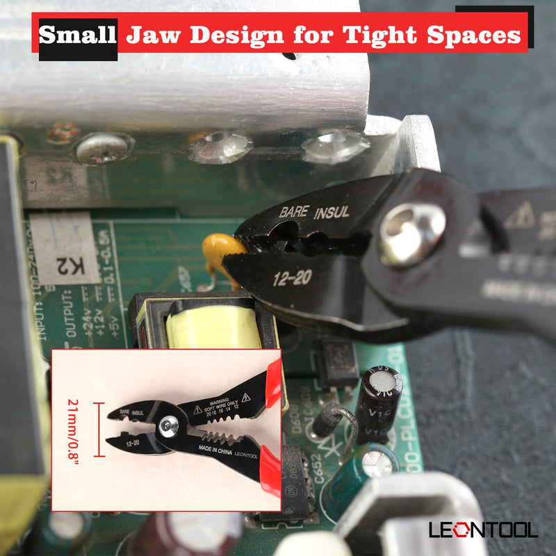 4-in-1 Multi Purpose Electricians Pliers with Wire Cutter, Crimper, Gripper, Stripper| 7" Compact Wire Stripper| Professional Wire Crimping Tool for 12-20 AWG Insulated & Non-Insulated Wires PVC Handle