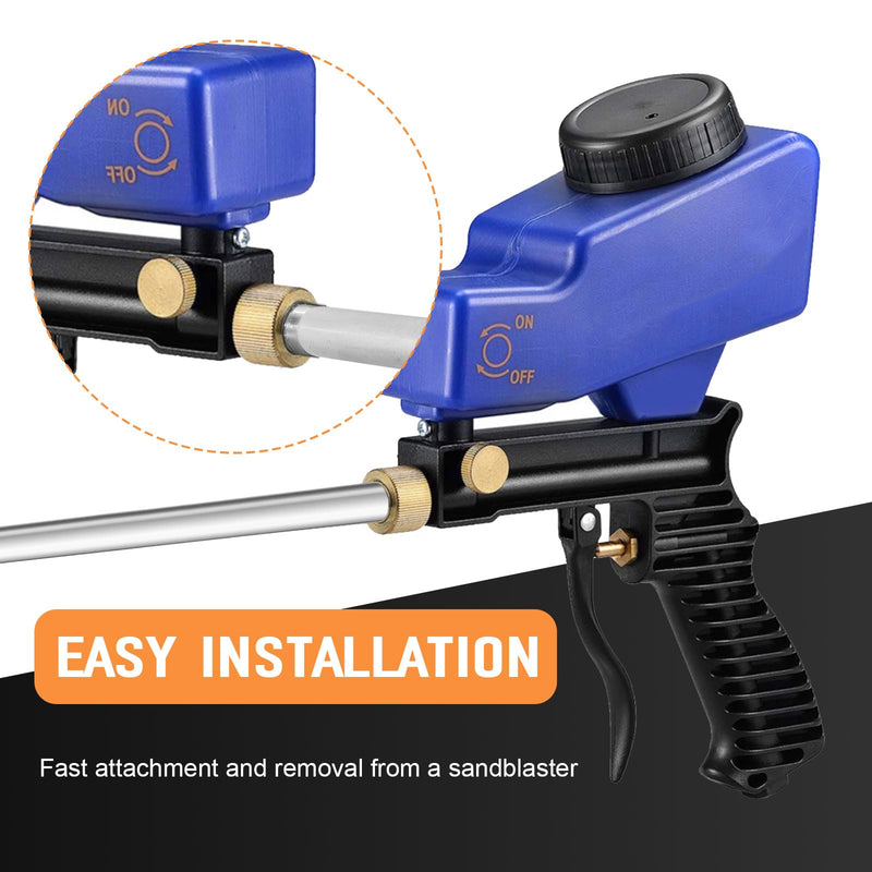Sand Blaster Long Nozzle Walnut Blasting Kit Compatible with Le Lematec Soda and Walnut Blaster