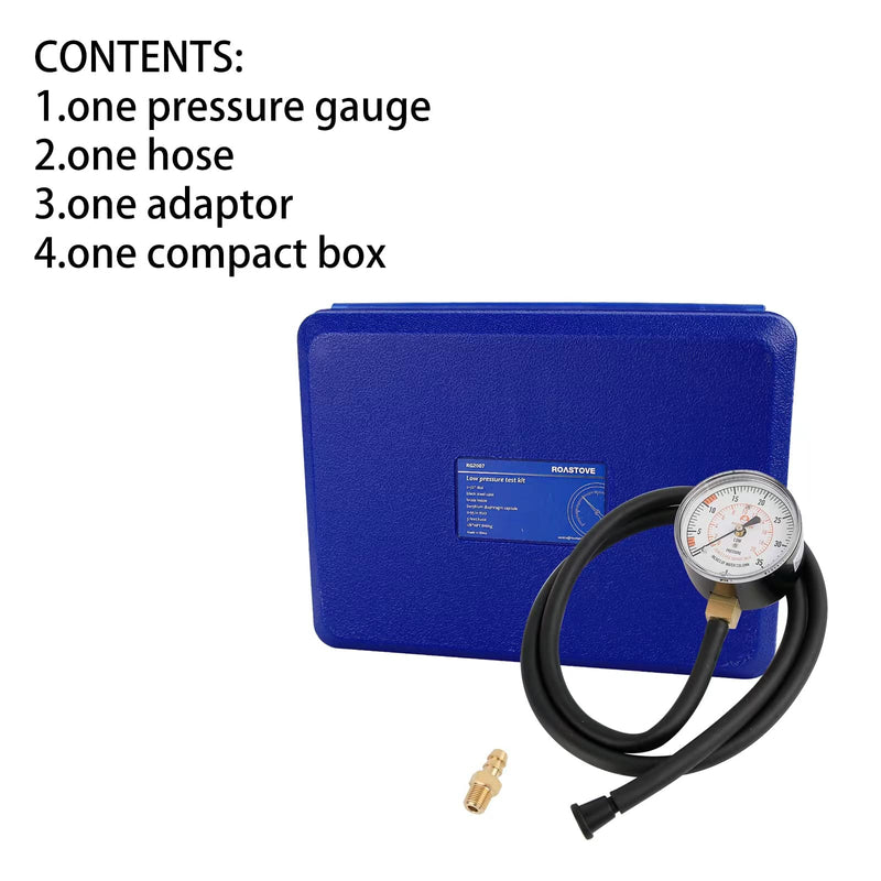 Roastove Natural Gas or LP Gas Manifold Pressure Test Kit, LP Gas Pressure Tester, Natural Gas Meter, 0-35" W.C 0-35inH2O test kit
