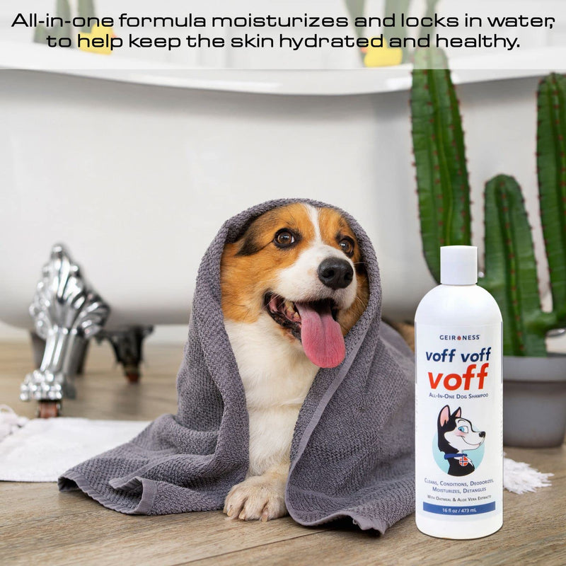 Geir Ness Voff Voff Voff All-in-One Shampoo - Hair Detangler Pet Deodorizer Hair Conditioner and Hair Moisturizer - PawsPlanet Australia