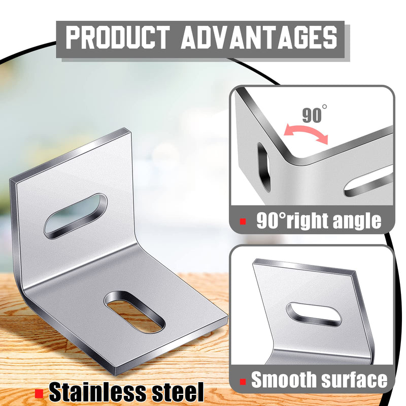 Dunzy 18 Pcs 1x1 Inch Heavy Duty Wood Table Top Expansion Bracket Steel Z Clips Fastener Connector Table Top Fasteners Woodworking Fasteners Hardware Mounting Tabletop Connector Bracket, Silver 1×1 Inch