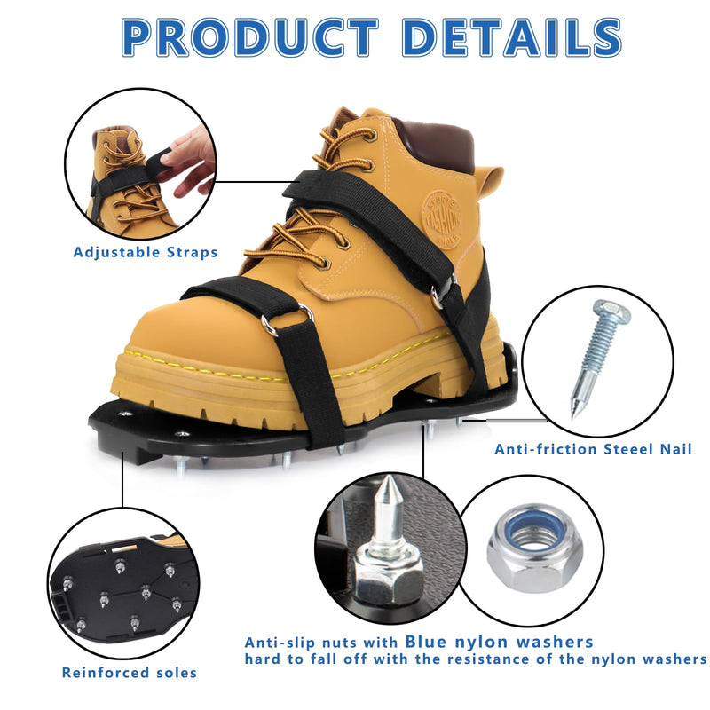 Epoxy Shoes, Fully Assembled Gunite Spiked Shoes with 3/4" Short Spikes for Epoxy Floor Coating, Self-Leveling Floor, Epoxy Garage Floors, Overlays, Cover Installation