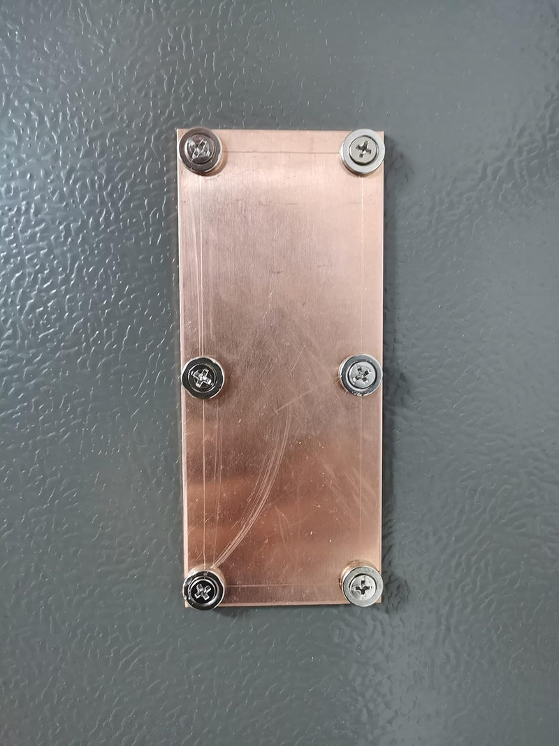 Magnetic Backing Copper Welding Spoon Magnetic Copper Butt-Weld Backer Set Flat Copper Panels Hands-Replaceable Magnet Design, can be reused (2 * 5IN) 2*5in