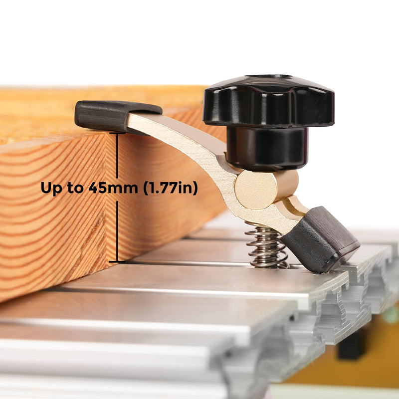 LUNYEE 2PCS Mini Hold Down Clamp Kit, CNC Router Clamp for Woodworking and Metalworking, Compatible with 3018 CNC Router Machine, 3018 Pro Max/ 3018-Pro Ultra, 2.5’’Lx 0.8’’Wx 2.4’’H